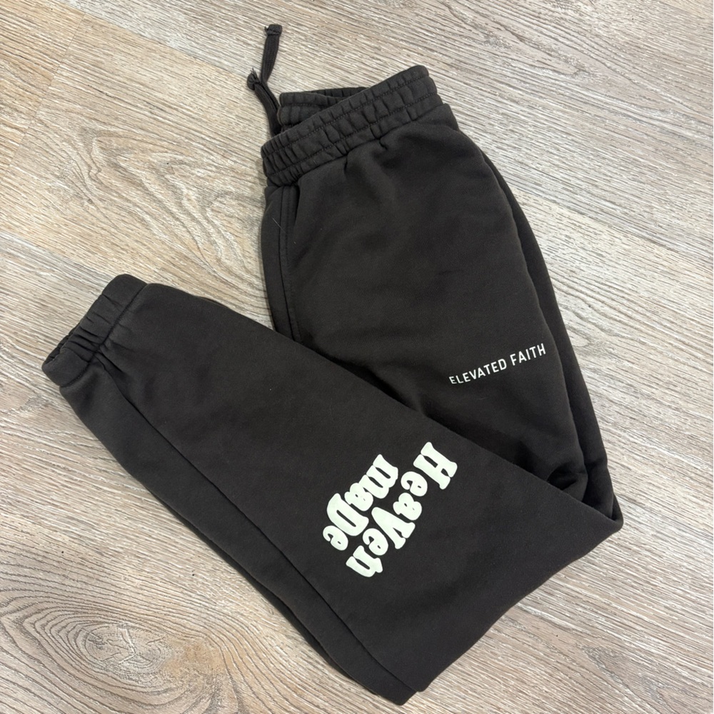 Elevated‎ Faith Brown Jogger Sweatpants Graphic XS Christian Streetwear